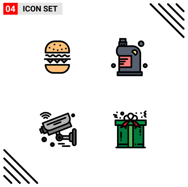 4 .填充线平面颜色的网站概念图片下载