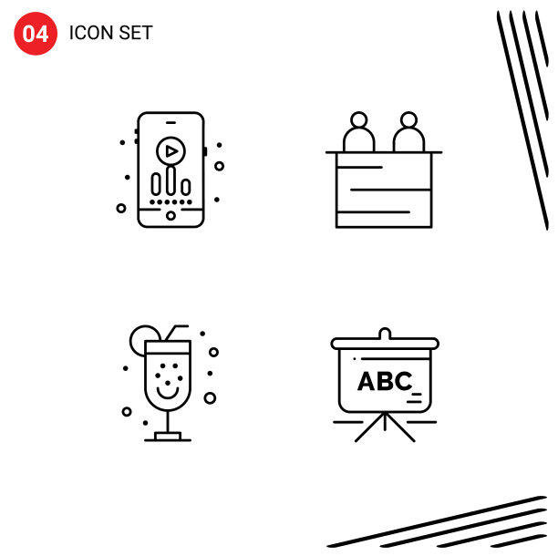 用户界面包4基本填充线平图片下载