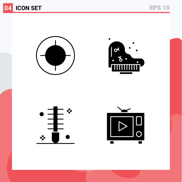 用户界面包4个基本立体字形图片下载