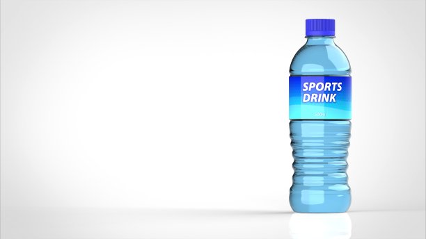 运动饮料白色背景一右前3D渲染图片下载