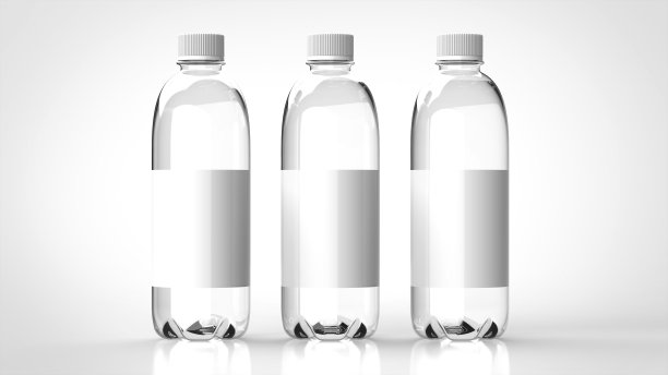 汽水瓶白色背景多中心3D渲染图片下载