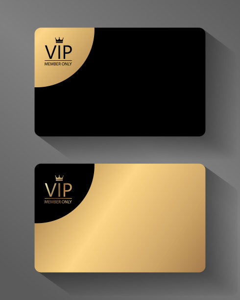 矢量VIP会员金黑卡，优质品质，优质邀请卡海报。图片下载