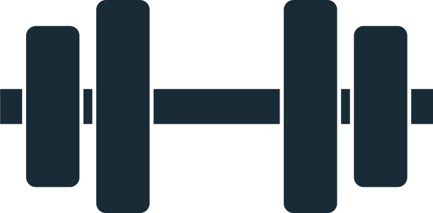 哑铃图标标识模板设计图片下载