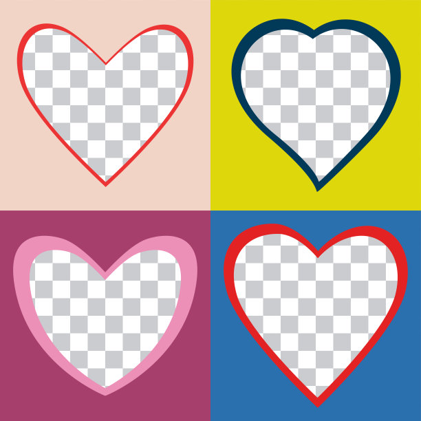 多色心形模型收集图片下载