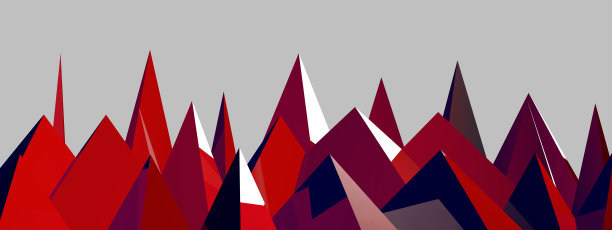 金字塔城。低聚山峰山峰。碎片,冷冰冰的牙齿。美丽而现代的抽象背景。时尚的设计。3D渲染，3D渲染。图片下载