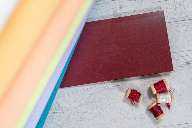 织物,刺绣。在刺绣车间里给帆布上色。附件为爱好图片下载