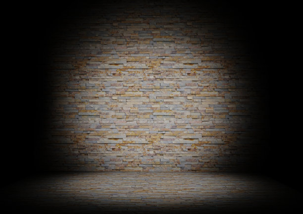 墙壁和地板上的天然岩石与有效的光3d渲染图片下载