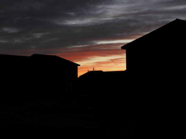 一个冬天的夕阳图片下载