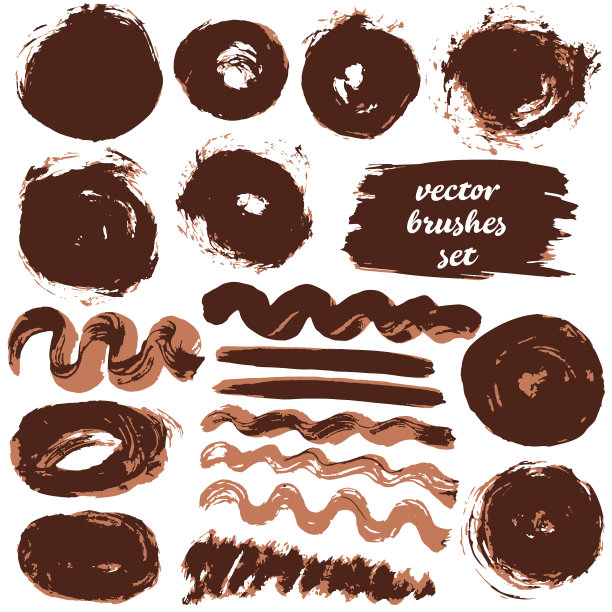 收藏双色颜料、笔触、笔刷、线条、污损图片下载