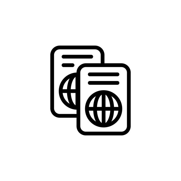 护照图标矢量图图片下载