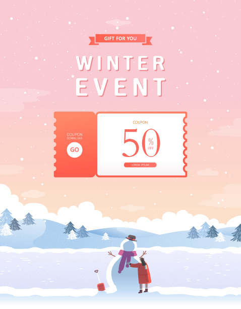 冬季和圣诞节大减价购物图片下载