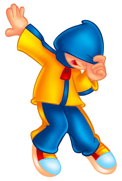 嘻哈卡通的孩子图片下载