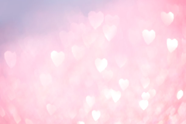 抽象红心亮灯散景假日派对背景图片下载