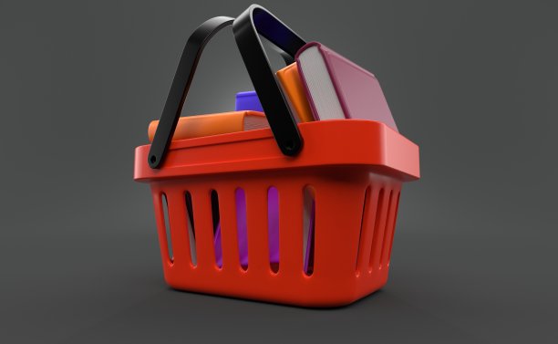 购物篮内的书籍图片下载