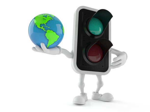 绿色的交通灯品格把握世界图片下载