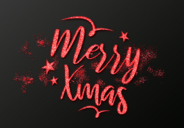 黑色背景下的圣诞快乐。图片下载