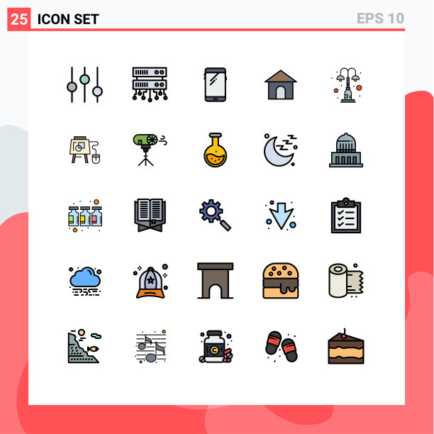 股票图标包25行符号和符号图片下载