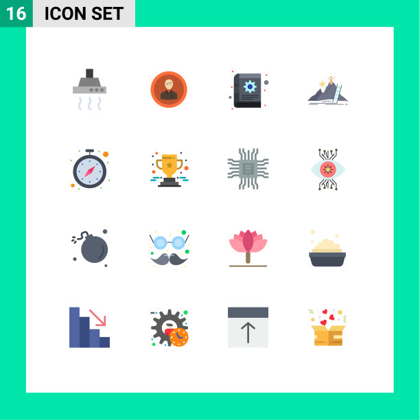 股票图标包16行符号和符号图片下载