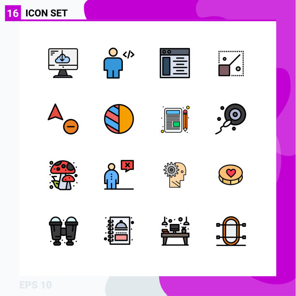 用户界面包16基本平色填充图片下载