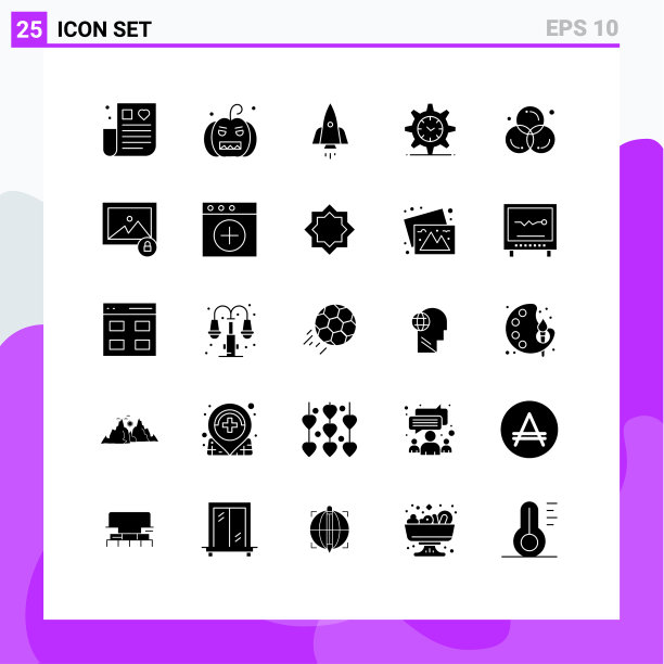 股票图标包25行符号和符号图片下载