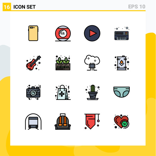 用户界面包16基本平色填充图片下载