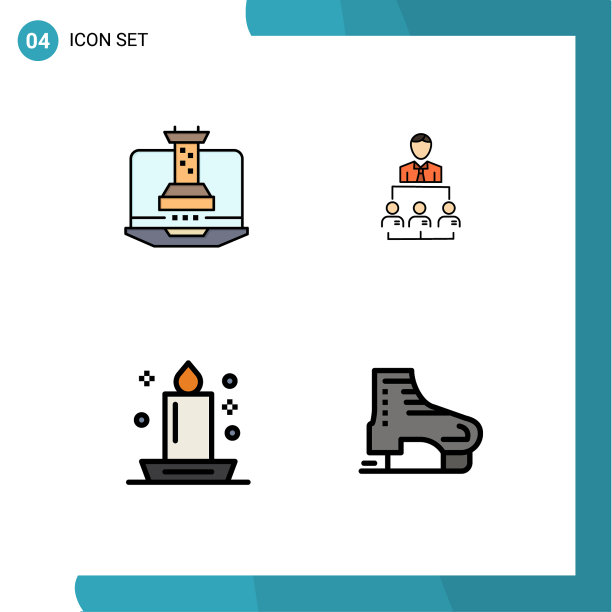 股票图标包4线标志和符号图片下载