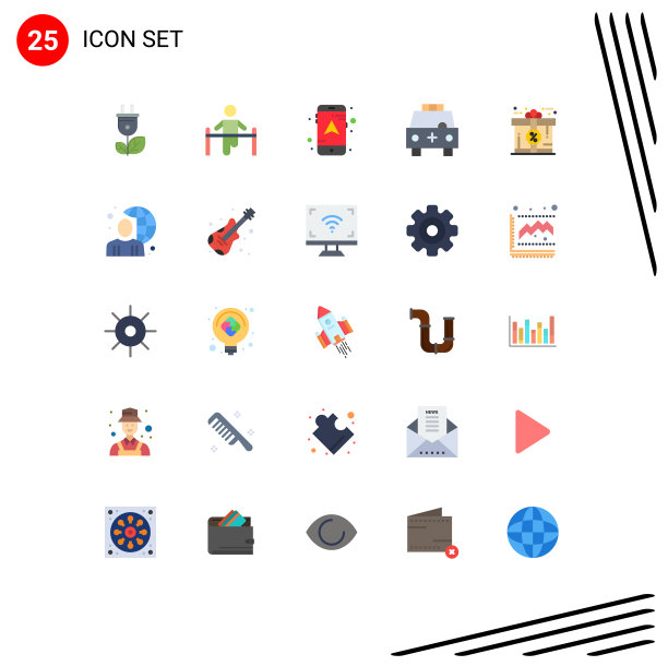 适用于网络和移动的25种通用平面颜色图片下载