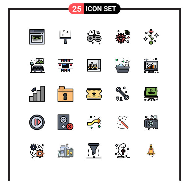 股票图标包25行符号和符号图片下载