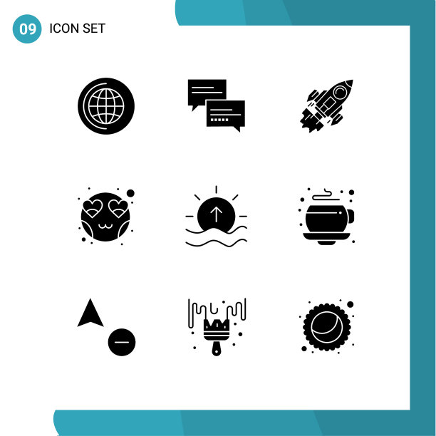 用户界面包9个基本立体字形图片下载