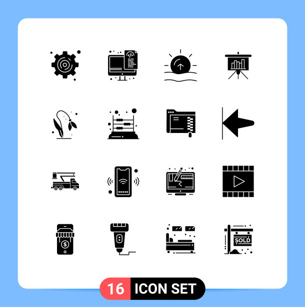 为大自然设置16个商业实体雕文包图片下载