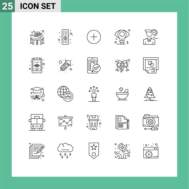 可编辑的行包25个简单的行图片下载