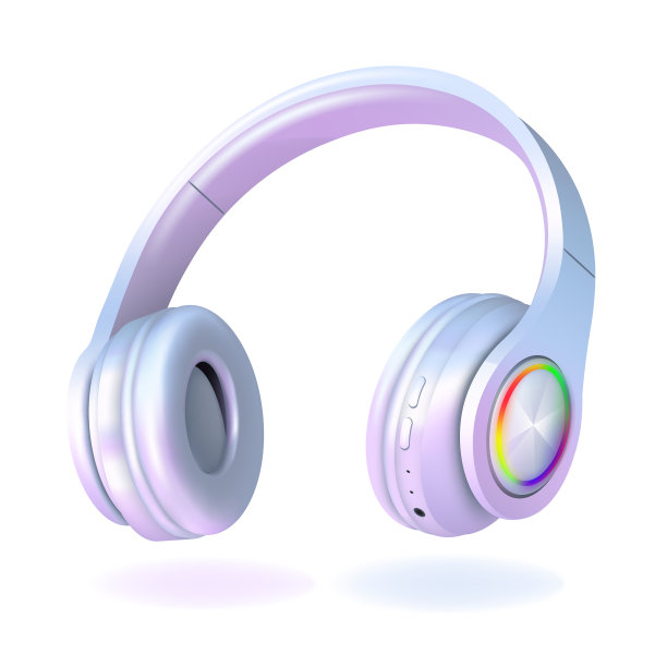 白色和珍珠耳机隔离白色图片下载