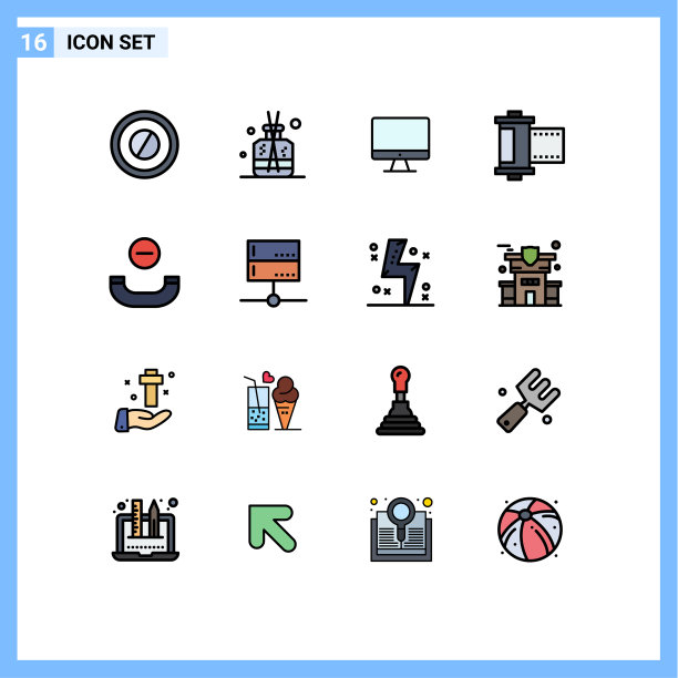 股票图标包16行符号和符号图片下载