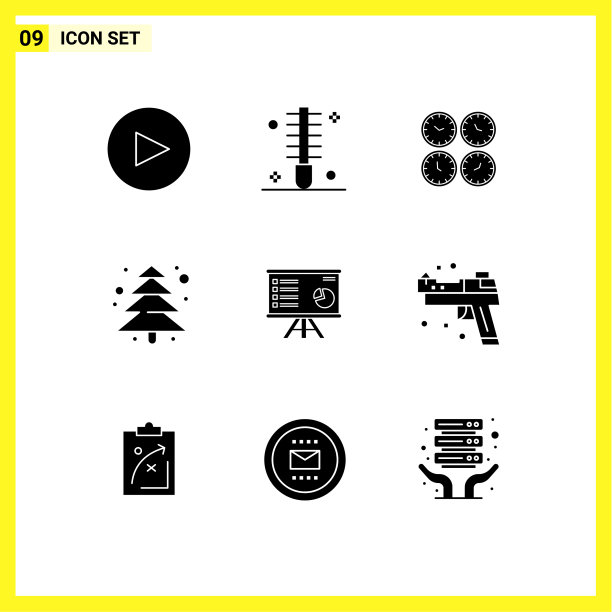 股票图标包9行符号和符号图片下载