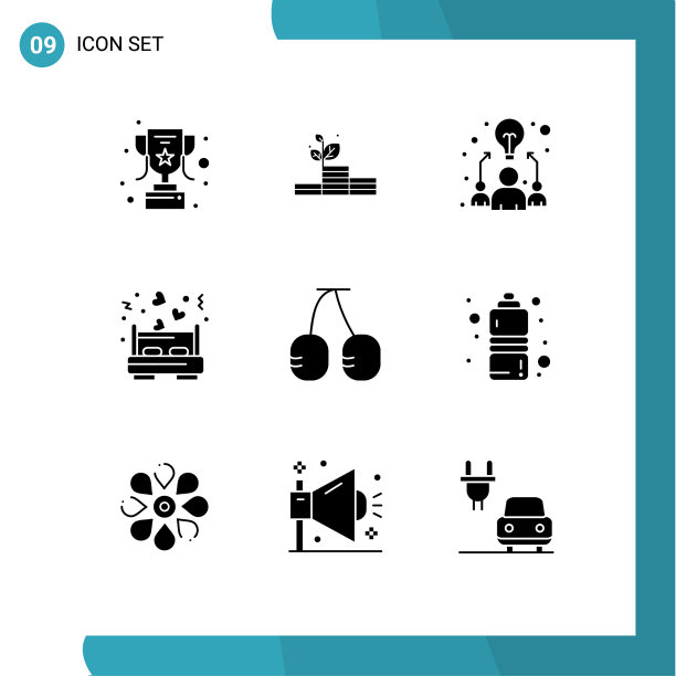 设置9个商业实体雕文包图片下载