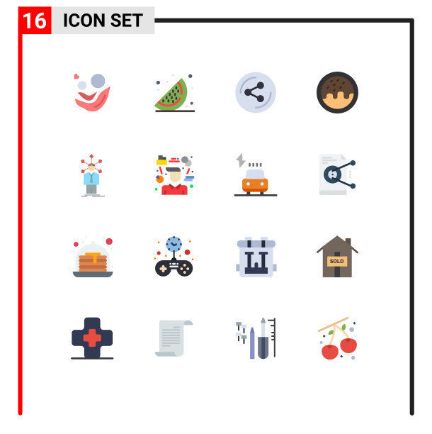 设置16个现代UI图标符号标志图片下载