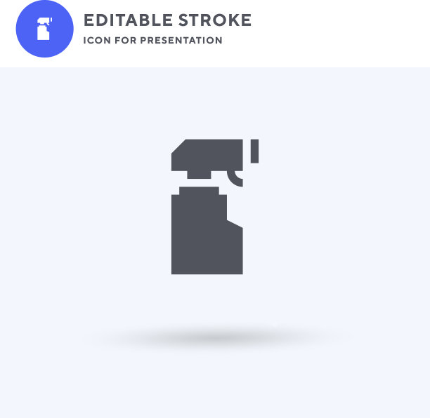 喷雾图标填充平面立体标志图片下载