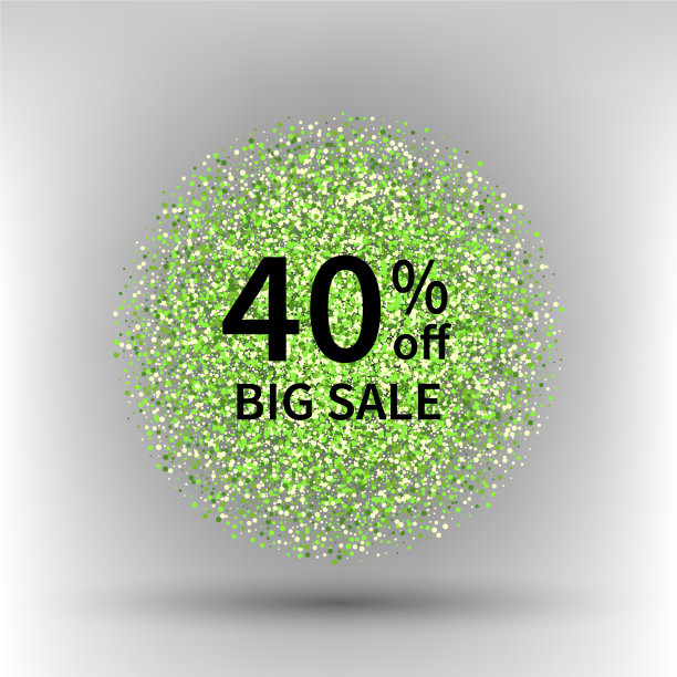 折扣横幅抽象的金色绿色尘埃图片下载