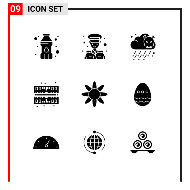 移动界面立体字形设置9个象形图图片下载