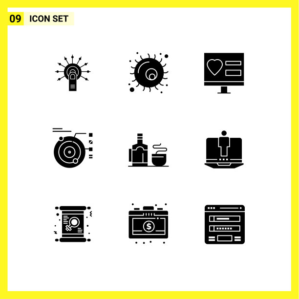 用户界面包9个基本立体字形图片下载