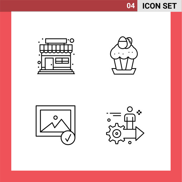 用户界面包4基本填充线平图片下载