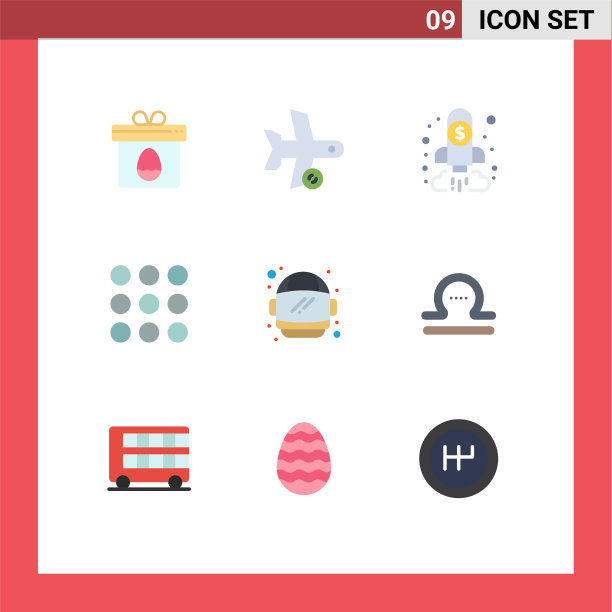 9 .用户界面平面彩色包装现代标识图片下载