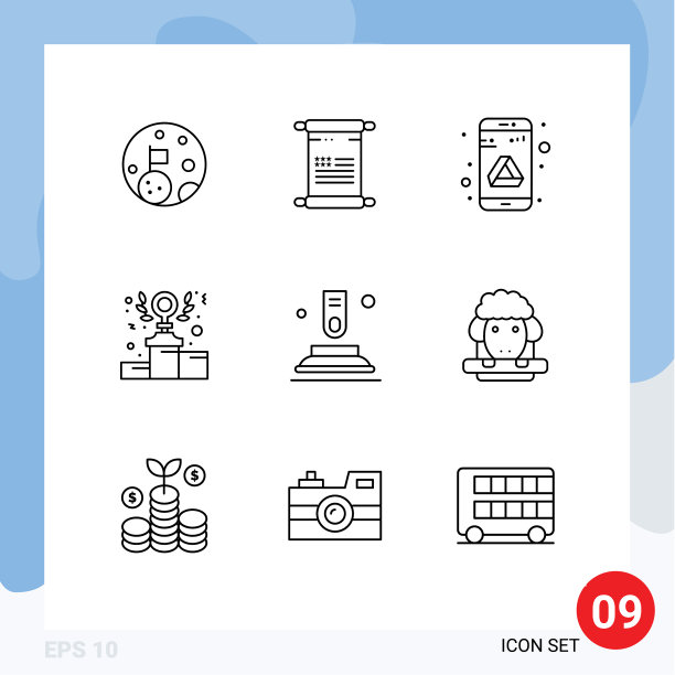 通用图标符号组9现代轮廓图片下载