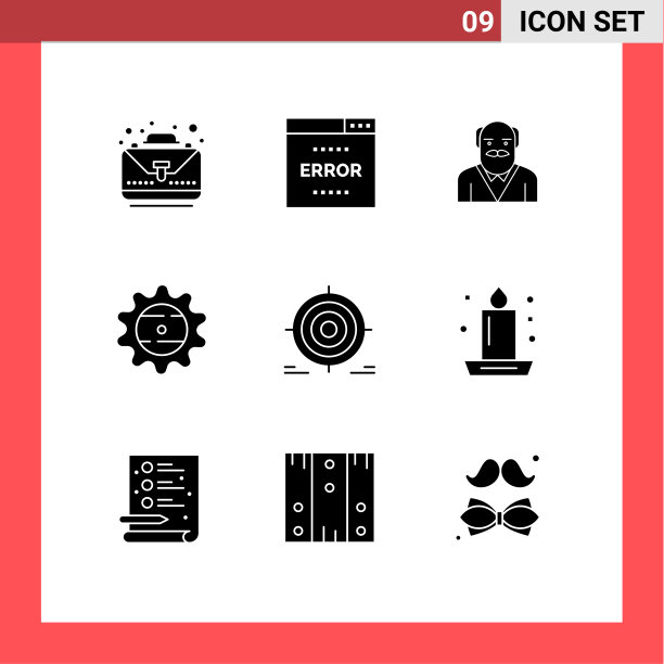 用户界面包9个基本立体字形图片下载