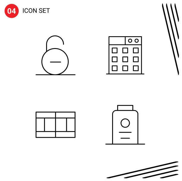 为卷筒纸设置4种通用填充线平面颜色图片下载