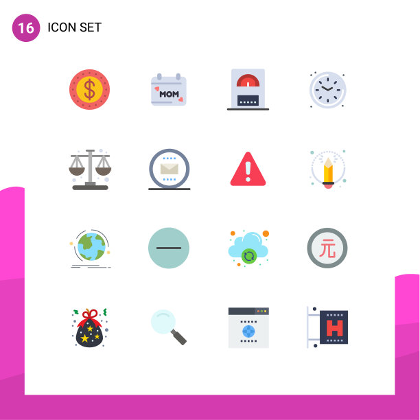 16种适用于网络和移动的通用平面颜色图片下载