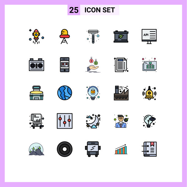 通用图标符号组25现代填充图片下载