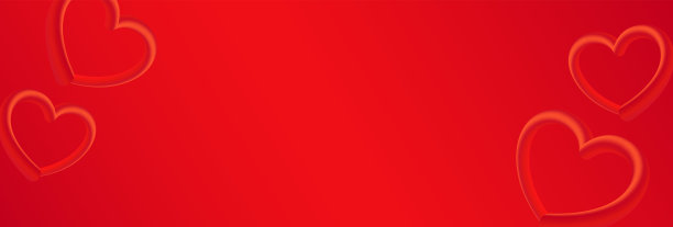 矢量卡与三维心脏在红色梯度背景。它可以用于情人节的祝贺图片下载