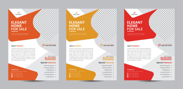 房地产传单设计公司的商业小册子或传单设计。传单的演讲图片下载