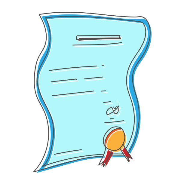 学士学位证书手绘设计矢量插图图片下载